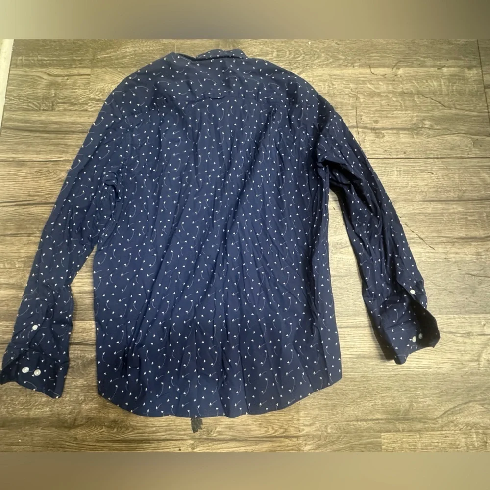 Club Room Dark Blue Shirt with White Design